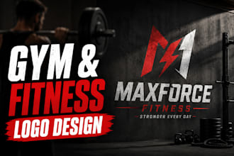 design a modern fitness, gym or athlete logo