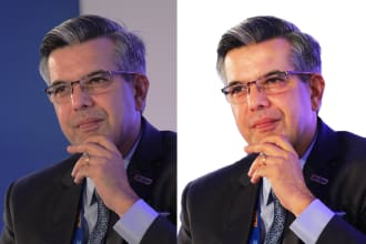do corporate headshot editing, portraits background change