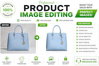 do product photo editing, retouching, and bulk image editing