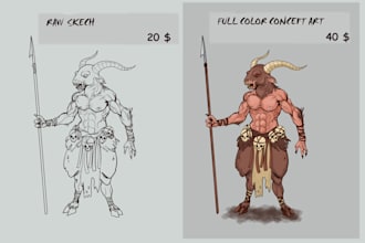 do concept art and character design