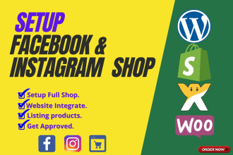setup facebook shop, instagram shop for your ecommerce store