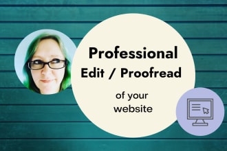 professionally edit or proofread your website copy