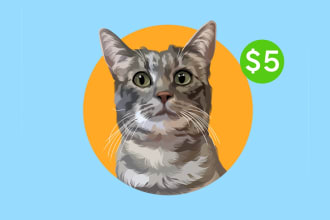 draw your pet into vector cartoon in 24 hours