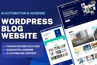 create wordpress blog website with ai automation and adsense