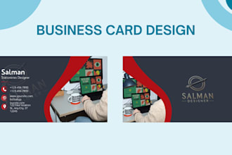 design holographic business card, letterhead, flyers