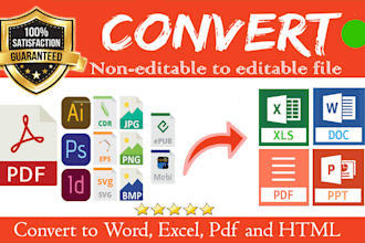 convert image, word or scanned pdf to excel sheet