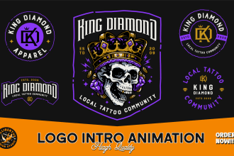 make logo animation intro for brand, business, video, adds