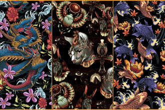 design custom seamless pattern sublimation