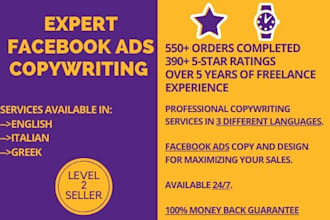 be your copywriting expert for facebook ads