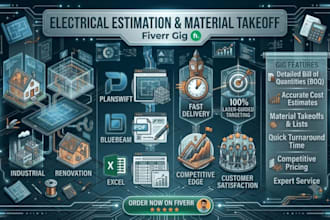 do electrical estimation and electrical takeoff using planswift