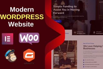 create responsive elementor pro website or landing page