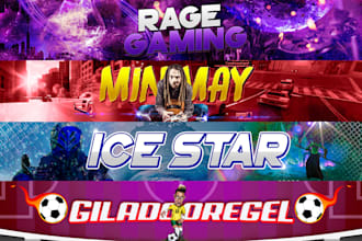 design a perfect youtube banner, gaming banner or logo
