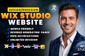 design wix landing page or do wix redesign or wix studio website expert