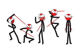 draw stick man illustration in any poses