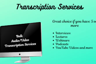 do bulk audio or video transcriptions