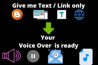 convert unlimited text into a voice over at a low  price
