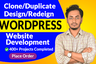 duplicate or design or build wordpress website