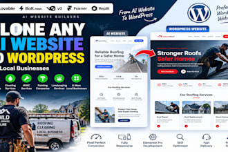 convert lovable, bolt, hostinger, godaddy, framer ai to wordpress website design