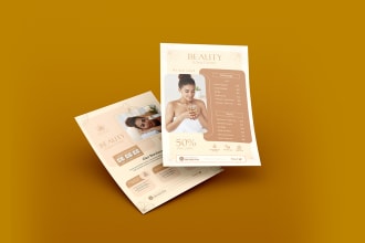do spa flyer, beauty price list and booklet design for you