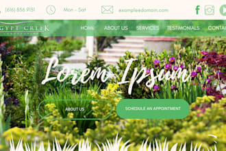 design mockup or wireframe for landing or homepage