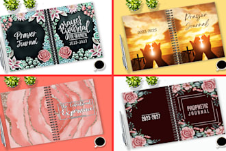 design journal, planner, notebook and book cover for kdp