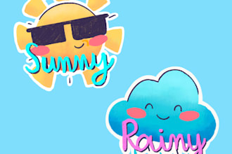 design a sticker pack in any style required