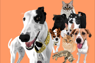make a pet portrait from a photo of your pet