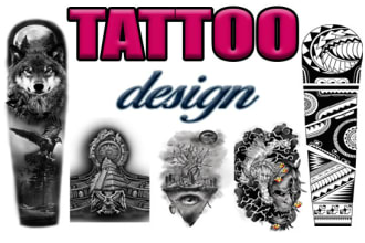 do unique tattoo design professionally