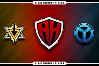 design cool initial gaming logo esports for twitch youtube