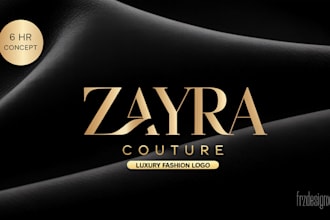 design a luxury fashion or clothing brand logo, branding kit in 6 hours
