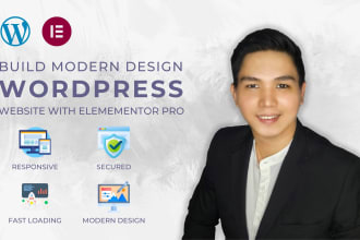 design and develop a professional wordpress website with elementor