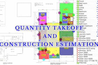do construction estimate material takeoff costestimation
