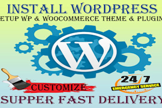 create and customize wordpress and woocommerce website