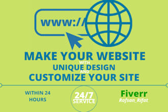design modern website using HTML, CSS, bootstrap, or wordpress