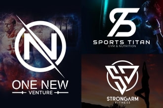 do modern fitness,gym,sports and monogram logo