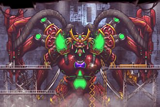 draw concept mecha robot for your character