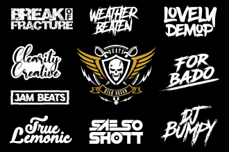 design dj band, rap, music producer logo