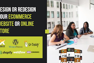 design or redesign your ecommerce website or online store