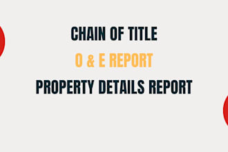 provide property title search and chain of title of the US with document images