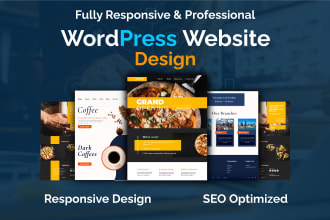 create a responsive wordpress website design and blog