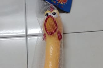do a rubber chicken cover on any song you want