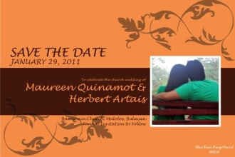 make you a simple save the date card for wedding