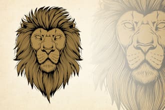 draw animal face illustration
