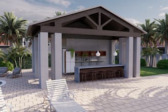 design backyard, garden, pool, patio, terrace, rooftop, courtyard