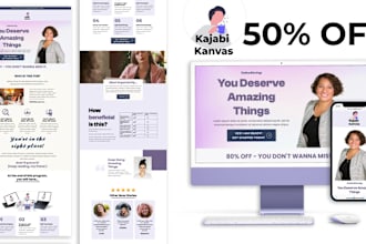provide sales page template for your kajabi website