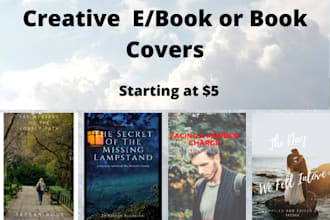 creatively design book covers or ebook covers
