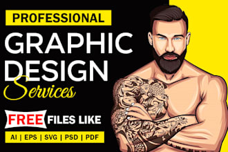 be your graphic designer in adobe illustrator, adobe photoshop work