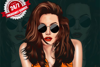 do cartoon vector portrait, character art, pet portrait, illustration