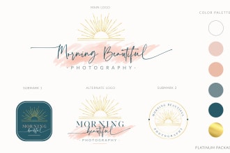 design a boho logo and brand kit