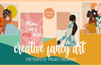 create amazing illustration for your shop and brand